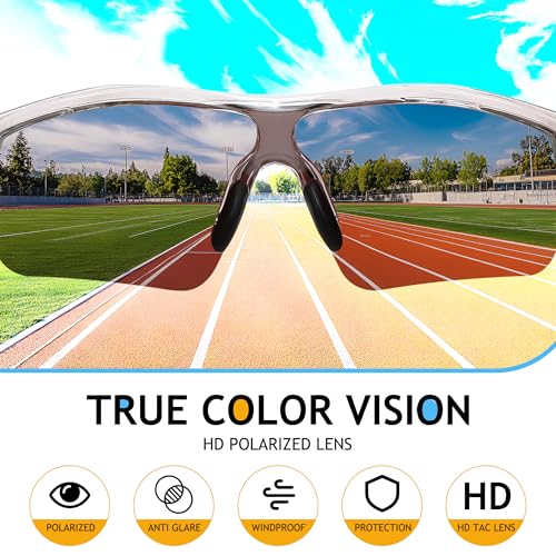 Image of FEISEDY Kids Polarized Sports Sunglasses, TR90 UV400 Baseball Cycling