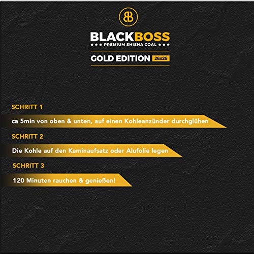 BlackBoss - 1 KG Shisha Kohle Kokusnuss Naturkohle, Coal Briketts für Shisha Wasserpfeife mit Langer Brenndauer in… – Bild 5