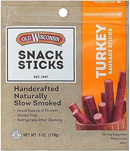Old Wisconsin Yumbo Summer Sausage Snack Sticks - 20 Pack Original Flavor, High Protein, Keto & Gluten Free