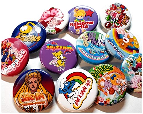 80'S Tv Cartoons Buttons (Set #1) #TOP6
