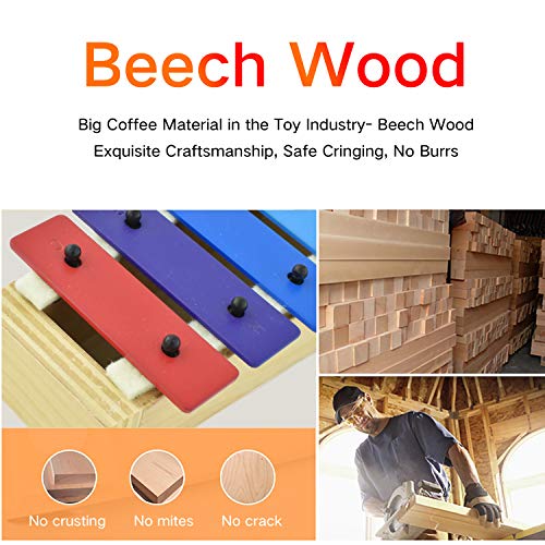 image for MUSICUBE Xylophone for Kids Wood Xylophone with Mallets Orff Music Ins