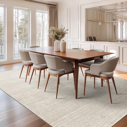 Image of Valenrug 5x8 Area Rug Non Slip, Large Washable Rugs for Living Room, Beige