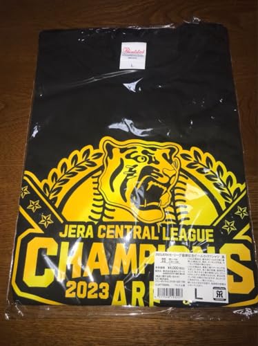 2023 阪神 タイガース 優勝 記念 ビールかけ Tシャツ L 黒 袋 応援 … 野球 グッズ are アレ サイン 岡田