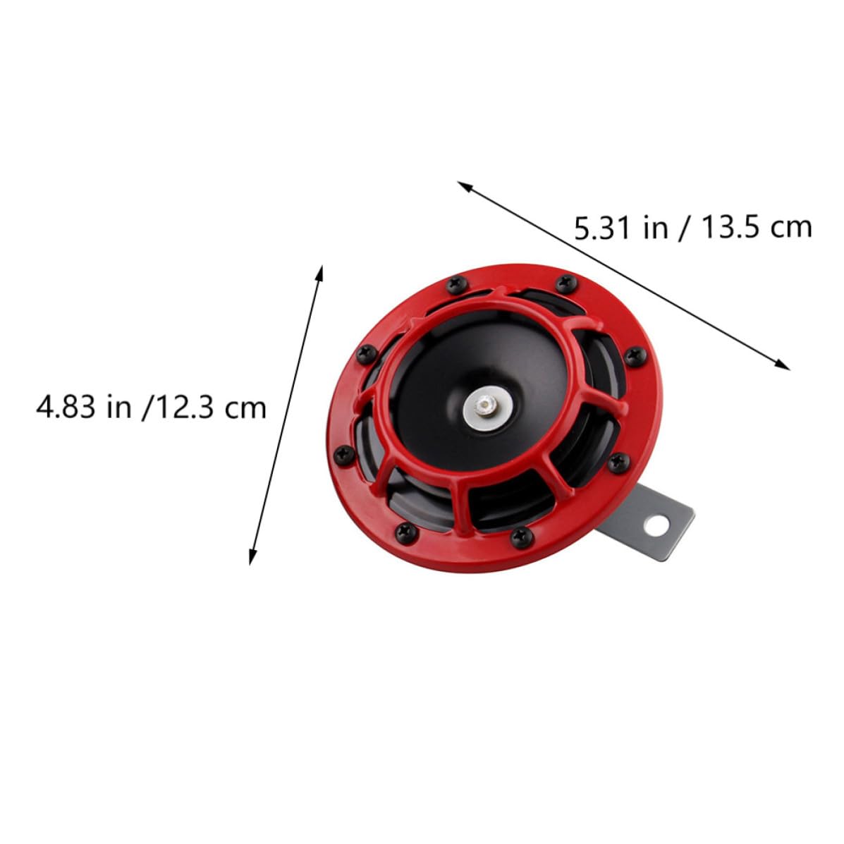 Bocinas de Coche de Aleación de Aluminio 12v con Relé, Bocina de Silbato Eléctrica Súper Fuerte, para Motocicleta y Camión, Instalación Fácil, Rojo