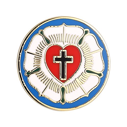 Fengteng Luther Pose Seal Lutheran Church Symbol Cross Lapel Pin