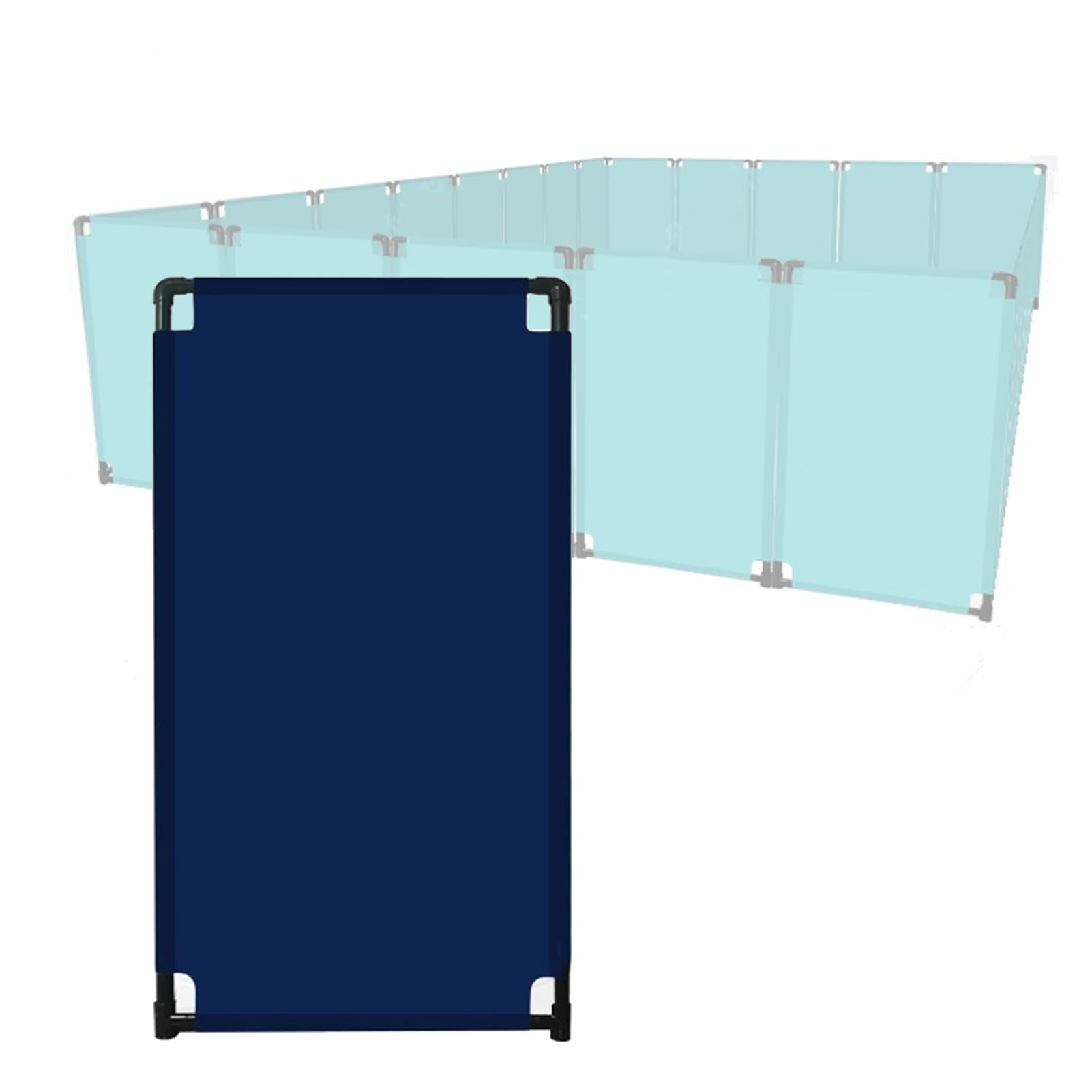 Expandable PVC Traffic Fence1 Panel Security Gate Portable Privacy Barrier for Airports & Train Stations Dark Blue Set of 2 (60x110cm) Control Access & Enhance Safety