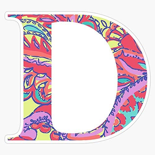 Amazon.com - The Letter D - Lily Style Vinyl Waterproof Sticker Decal ...