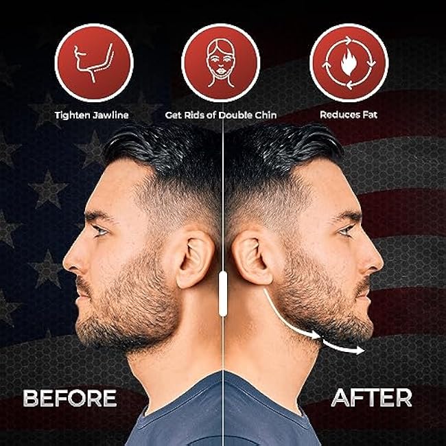 Jaw Exerciser for Men & Women Jawline Exerciser Set for Defined Jawline- Jaw Toner Device with 4 Resistance Levels. Army Design (Army)