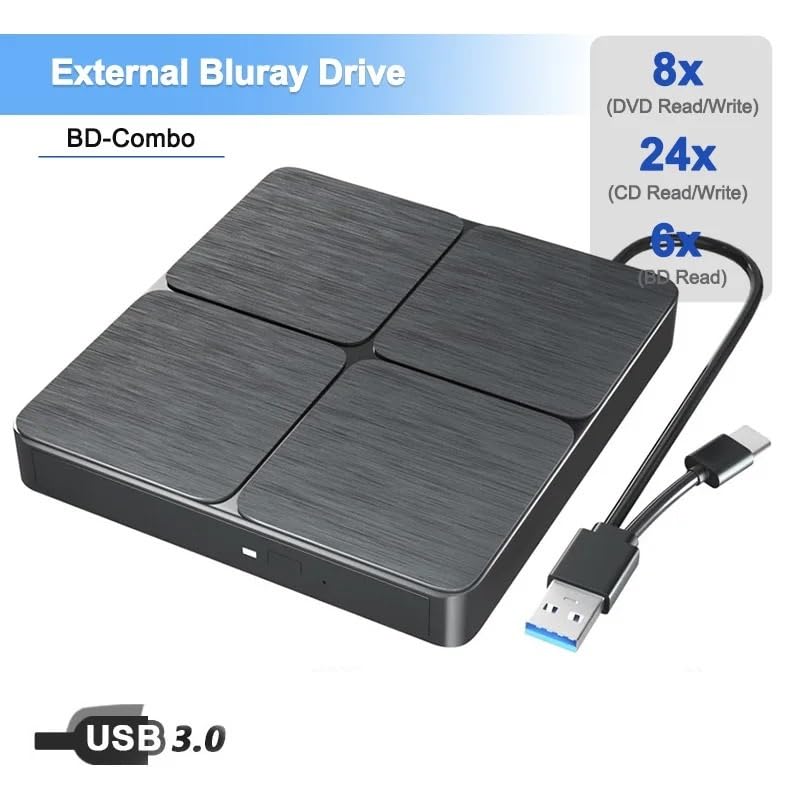 unità Dvd Blu-Ray Esterna Masterizzatore Lettore CD Dvd Portatile USB 3.0 for Computer Portatile