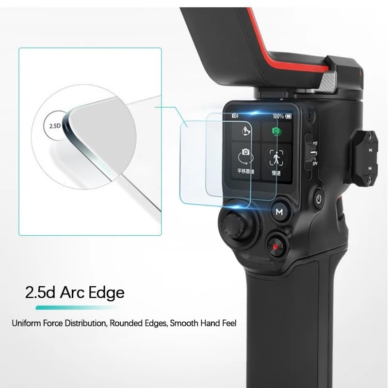 Image of 3D Curved Tempered Glass for Ronin RS4 Mini & RS3 Mini, HD Clear 9H Hardness Anti Scratch Bubble Free Touch Sensitive Screen Protector