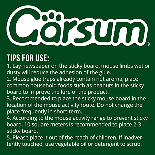 Garsum 602 Sticky Mouse Trap, Peanut Butter Scent Glue Traps, Heavy Duty Pest Board Insect Spider Mice thumb #6
