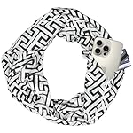 Pop Fashion Infinity Scarf for Women - Travel Scarf with Hidden Pocket - Greek Key Pattern Scarves