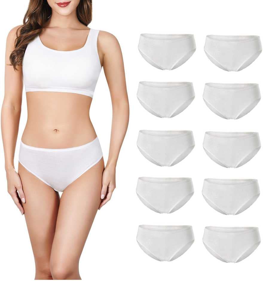 sizi (Packof10 Unisex Disposable 100% Spun Less White Underwear, Travel Panties for Men Women Unisex Use and Throw Hotel Spa, Hospitalisation, Pregnancy Postpartum-picture-35