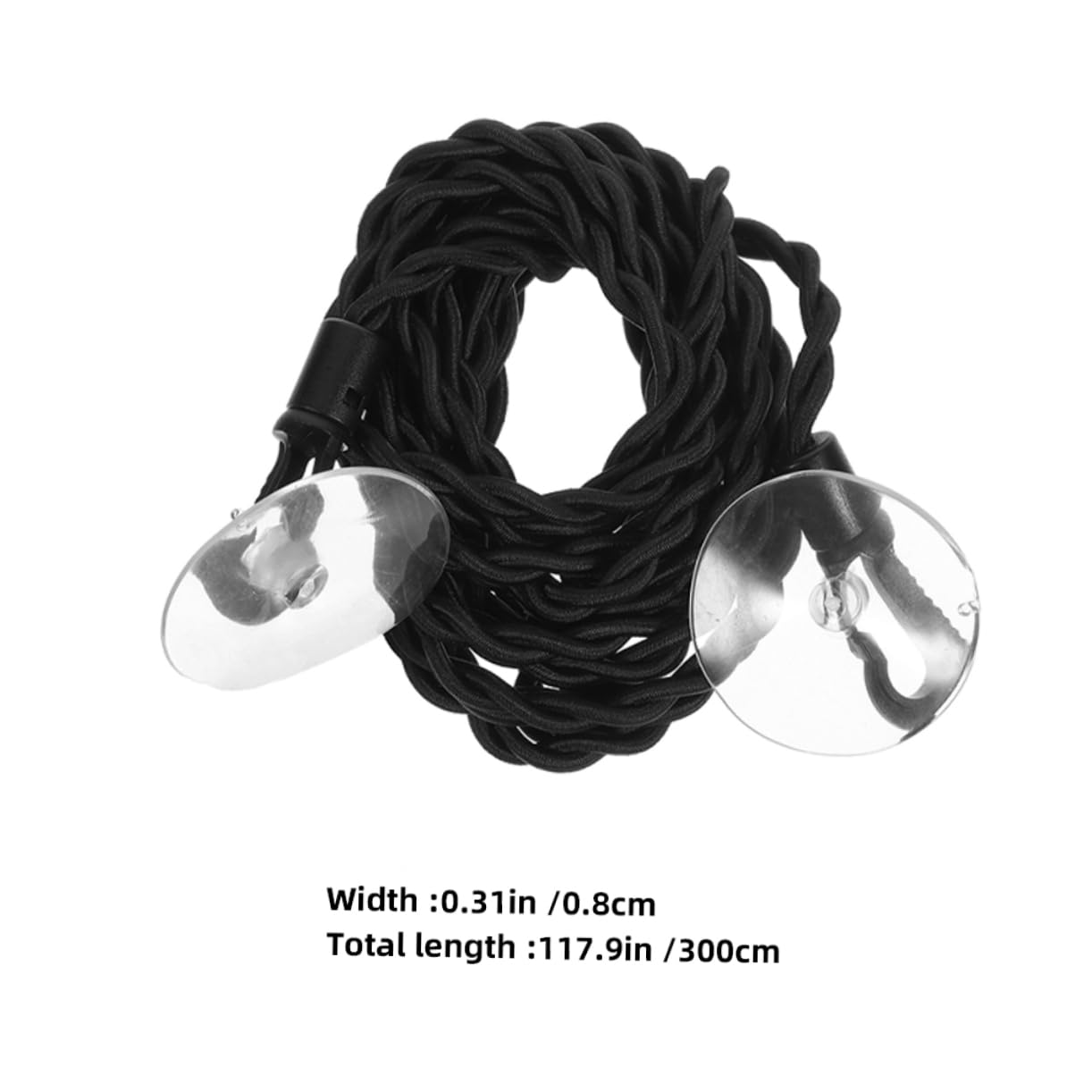 Cabilock 2pcs Portable Clothesline Portable Clothes Rack Clothes Lines for Outside Clothes Line Outdoors Camping Clothes Drying Rope Elastic Clothesline with Suction Cups Black Elastic Cord