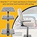 TENGBASE 7062-3 Zinc 6-Inch Swivel Offset Boat Seat Pedestal Mount with 7x7 Base Plate & 3/4