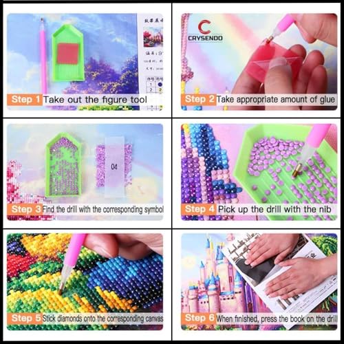 Image of CRYSENDO DIY Diamond Crystal Painting Kit | Embroidery 5D Spring Yin Yang Diamond Painting | Mosaic Cross Stitch Full Drill Diamond Painting | Ideal for Gifts, Home Wall Decor (30 X 40cm)