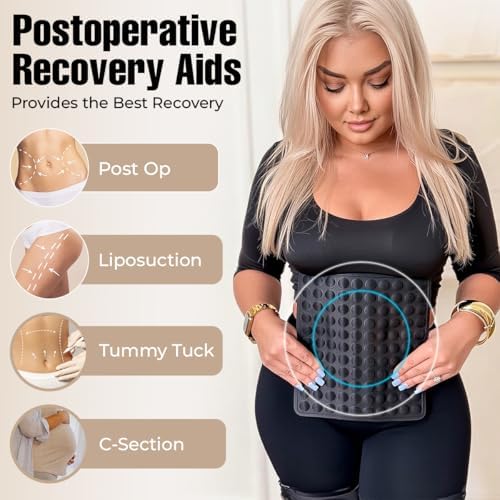 The Fibraflat Fibrosis Compression Foam Sheets, Silicone Textured Lipo Foam medi Alternative for Post Liposuction Recovery Under Faja Waist Trainer Stage 2 Compression Garment Support
