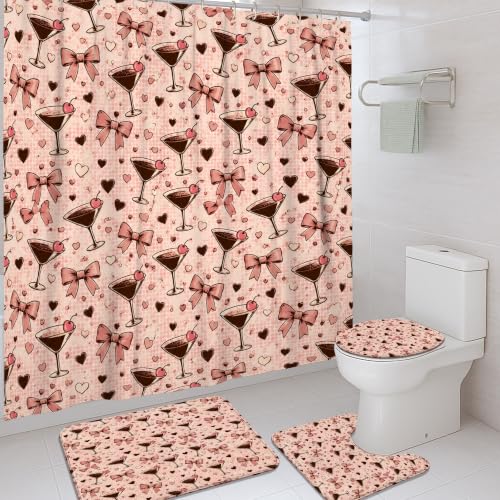 Rideau de douche polyester imperméable au design cocktail raffiné - 2