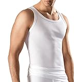 Ceceba Herren Tank-Top, Baumwolle, Doppelripp, weiß Uni, 2er Pack 9