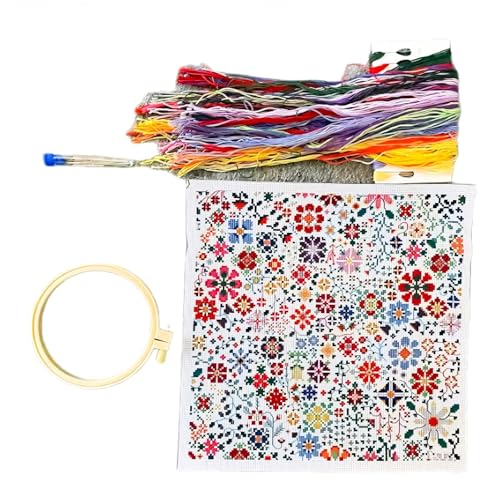 Soulager le stress grâce au kit de broderie au point de croix floral