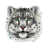 Snow Leopard Watercolor 3 inch...