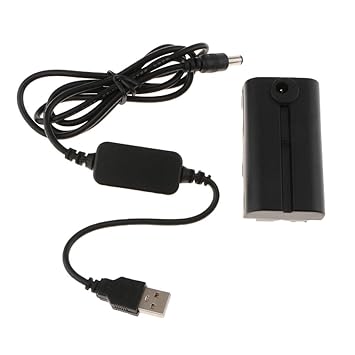 BNF CN-AC2 DC Coupler NP-F550/F990 Dummy Battery Adapter + 5V USB Cable for Yongnuo NanGuang LED Light Black