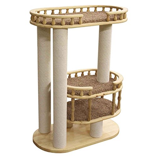 CES'ART Arbre à Chat en Bois Massif Nessie