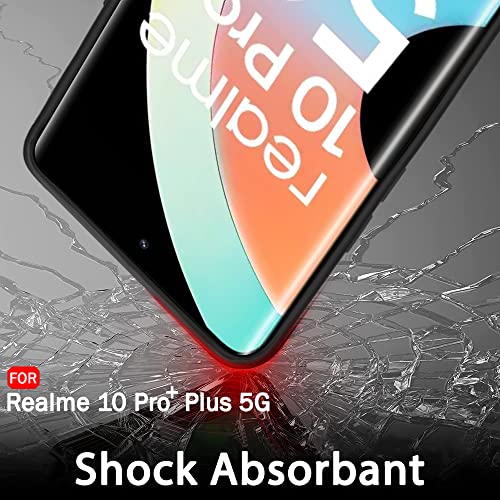 Image of TheGiftKart Sleek Back Cover Case for Realme 10 Pro Plus 5G | Slim Fit Protective Design | Ultra Matte Finish | Camera Protection Bump | Soft Silicon Back Case for Realme 10 Pro Plus 5G (TPU | Black)