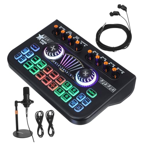 Kit Live Micro et Table de Mixage Audio Changeur de Voix Streaming Gaming