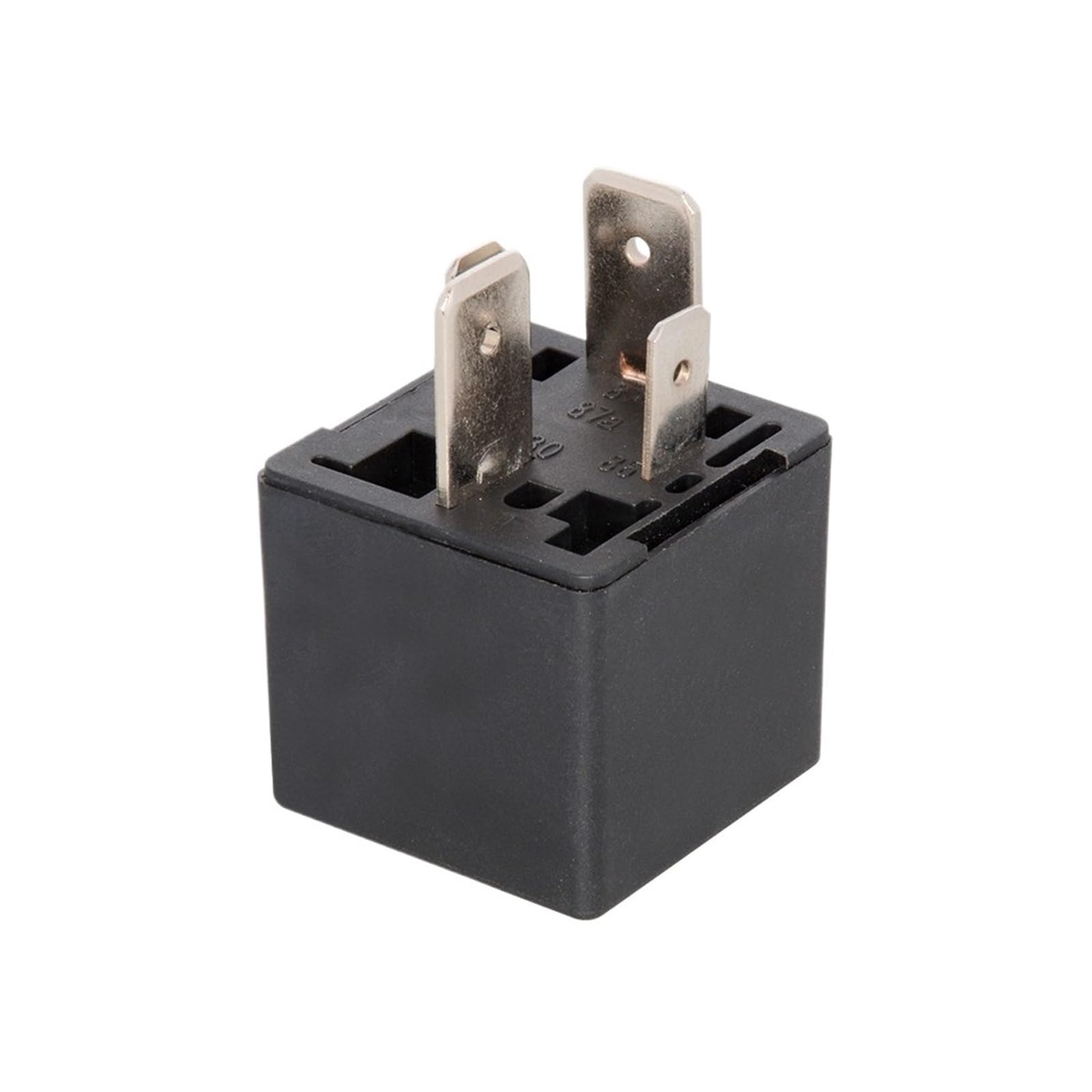 Przekaźnik 12 V 80 A, 5-biegunowy, wodoszczelny, przekaźnik samochodowy z dużym miedzianym trzpieniem, uniwersalny, 1 kształt, 1 A, 6 VDC, stop srebra, 4 bolce, czarny