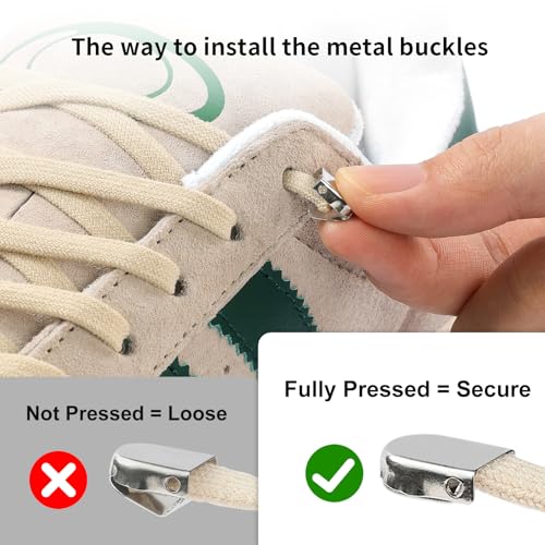 Image of Stepace 2 Pairs Elastic No Tie Shoe Laces for Kids and Adults Sneakers, Stretch Flat Tieless Shoestrings