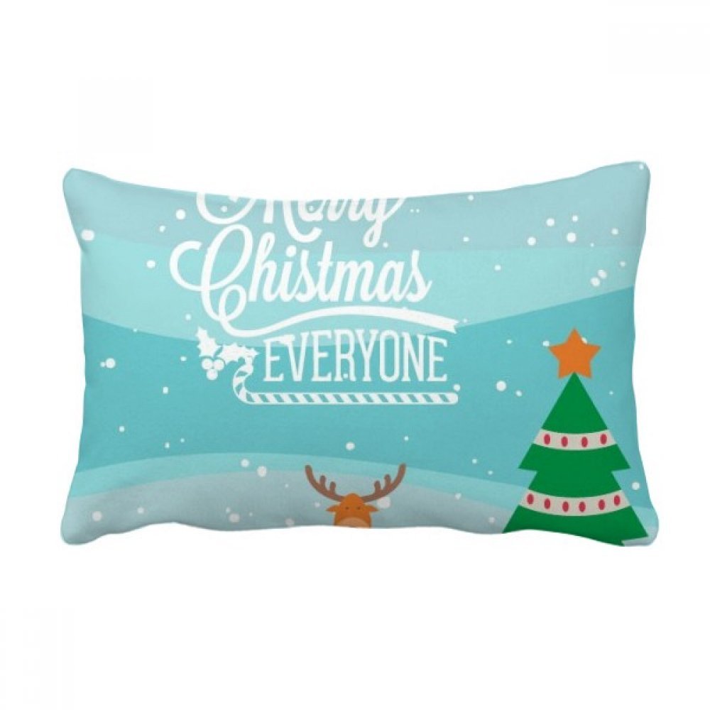 Coussin de Noël rectangulaire motif cerf et grand oreiller de salon