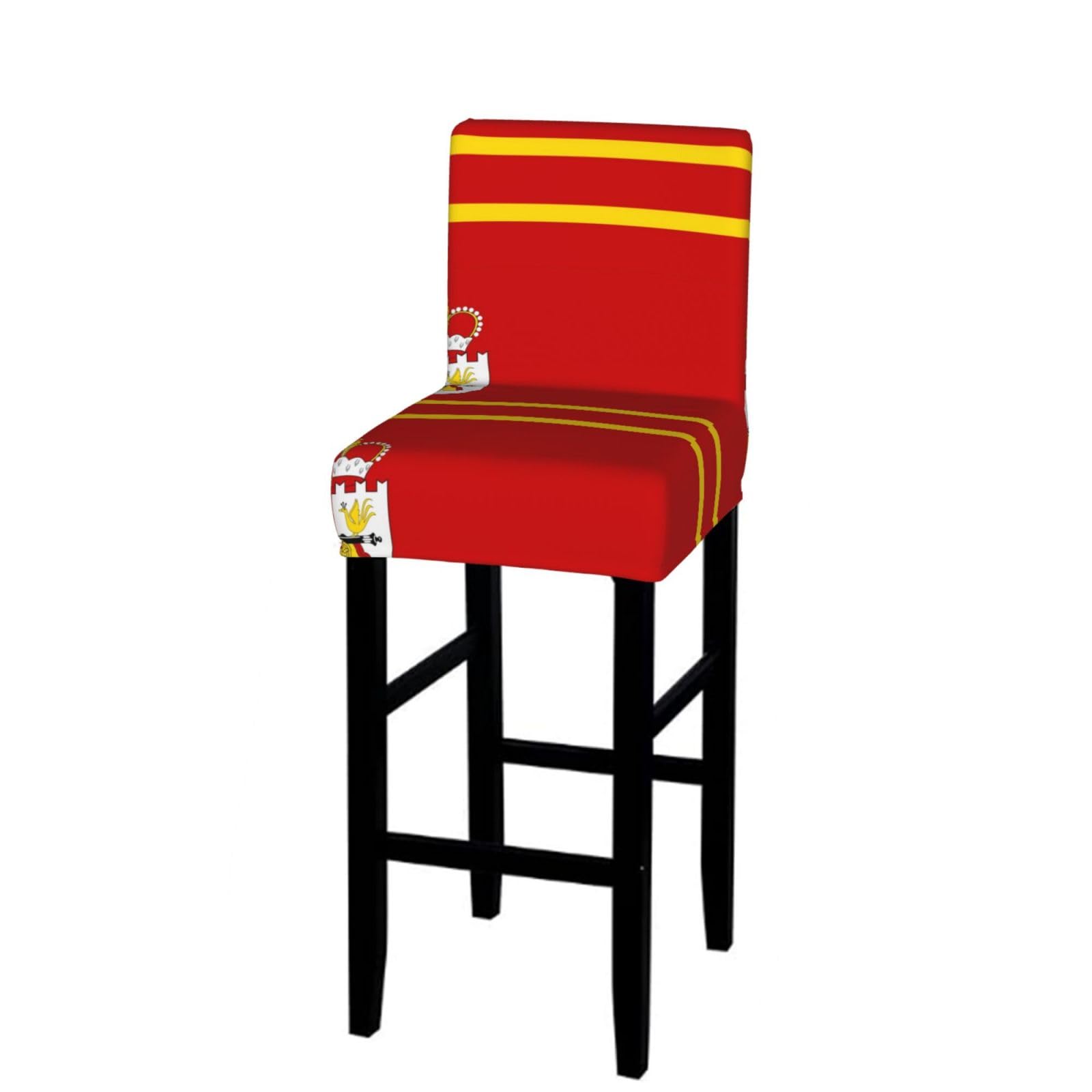 Flag of Smolensk Bar Stool Cover-Stretchy Chair Slipcover for Kitchen
