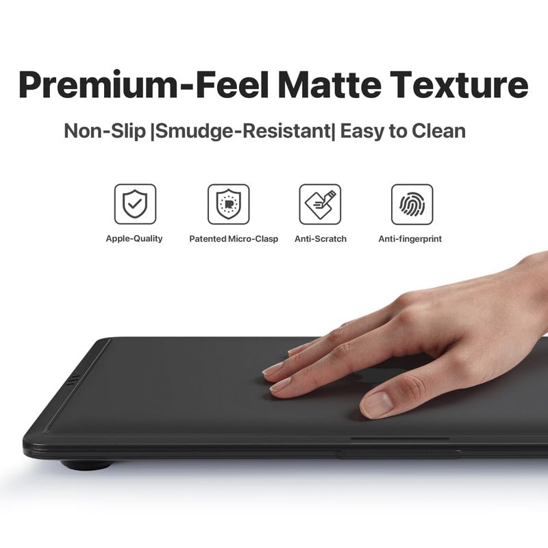 Image of Soonjet for MacBook Air 13 inch Case A2337 M1 A2179 A1932, 2020-2018, Black