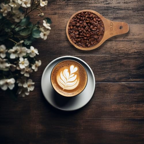 Vaso medidor de madera 1 cup con mango natural miniatura 5