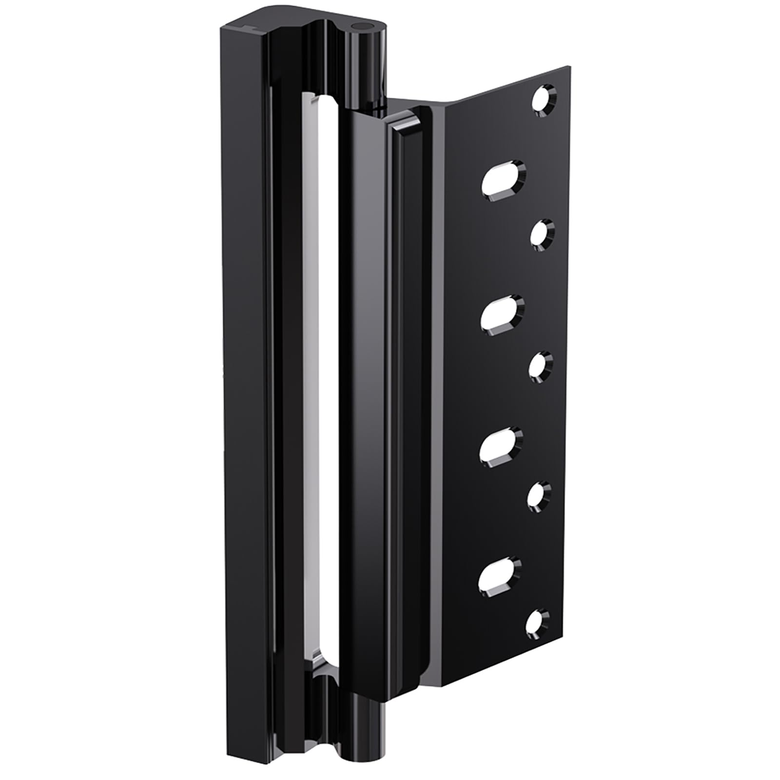 Mousike Home Security Door Lock with Pull Ring,Upgrade Easy Open Childproof Door Reinforcement Lock with 8" Stop Withstand 2400 lbs for Inward Swinging Door, Defend Your Home Safe (Black of 1Pack)