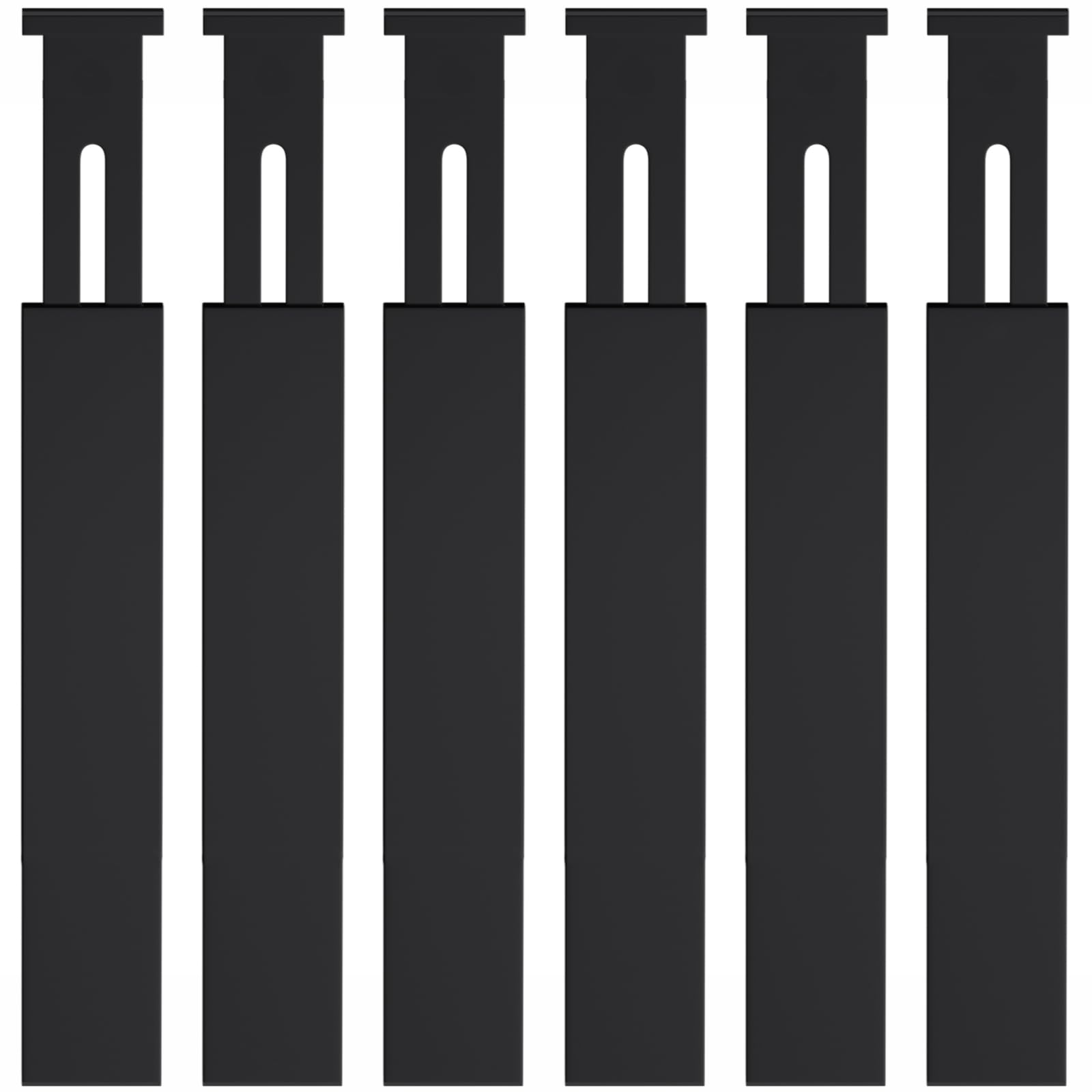 Ryqtop Bamboo Drawer Dividers,17-22" Adjustable Kitchen Drawer Organizer for Clothes,6 Pack Expandable Drawer Organization Separators for Bedroom,Bathroom,Dresser and Office,Black