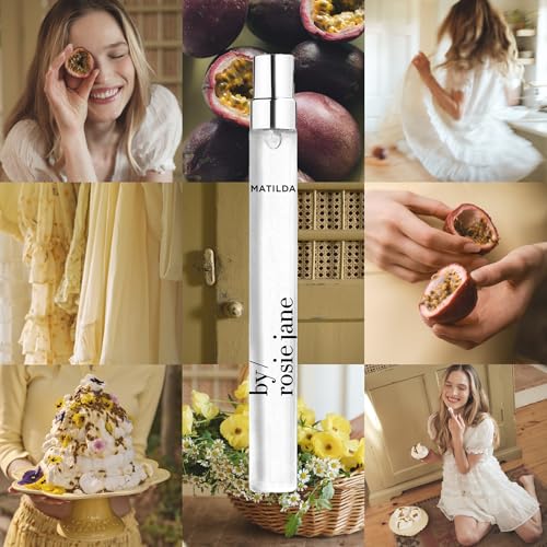 Image of By Rosie Jane Travel Perfume (Matilda) - Clean, Non-Toxic Perfumes for Women - Long-Lasting, Everyday Body Spray & Hair Perfume - Notes of Passionfruit, Sweet Meringue & Golden Musk - Vegan (10 ml)