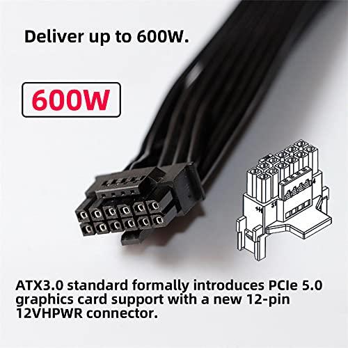 Adaptador modular de energía ATX3.0 12VHPWR PCI-E 5.0 macho a hembra 16 pines miniatura 4