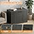 ROJIK Outdoor Storage Box, 55 Gallon Waterproof Deck Box, Weatherproof Resin Outside Storage Bin for Patio Furniture, Garden Tools, Pool Accessories, Cushion, Black