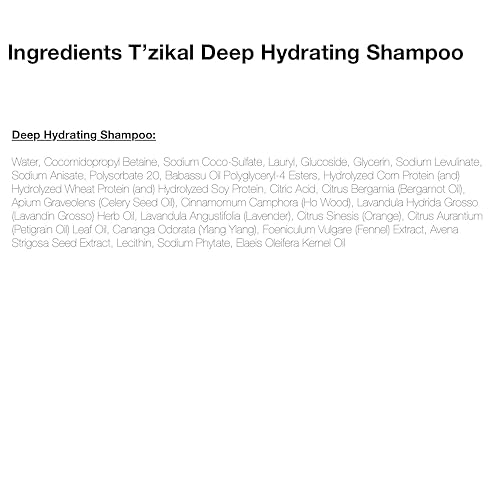 Miniatura 3 de T'zikal Champú Hidratante Profundo con Aceite de Ojon - Champú Transparente, Champú Clarificante para Cabello Rizado, Hipoalergénico, Champú Tamaño