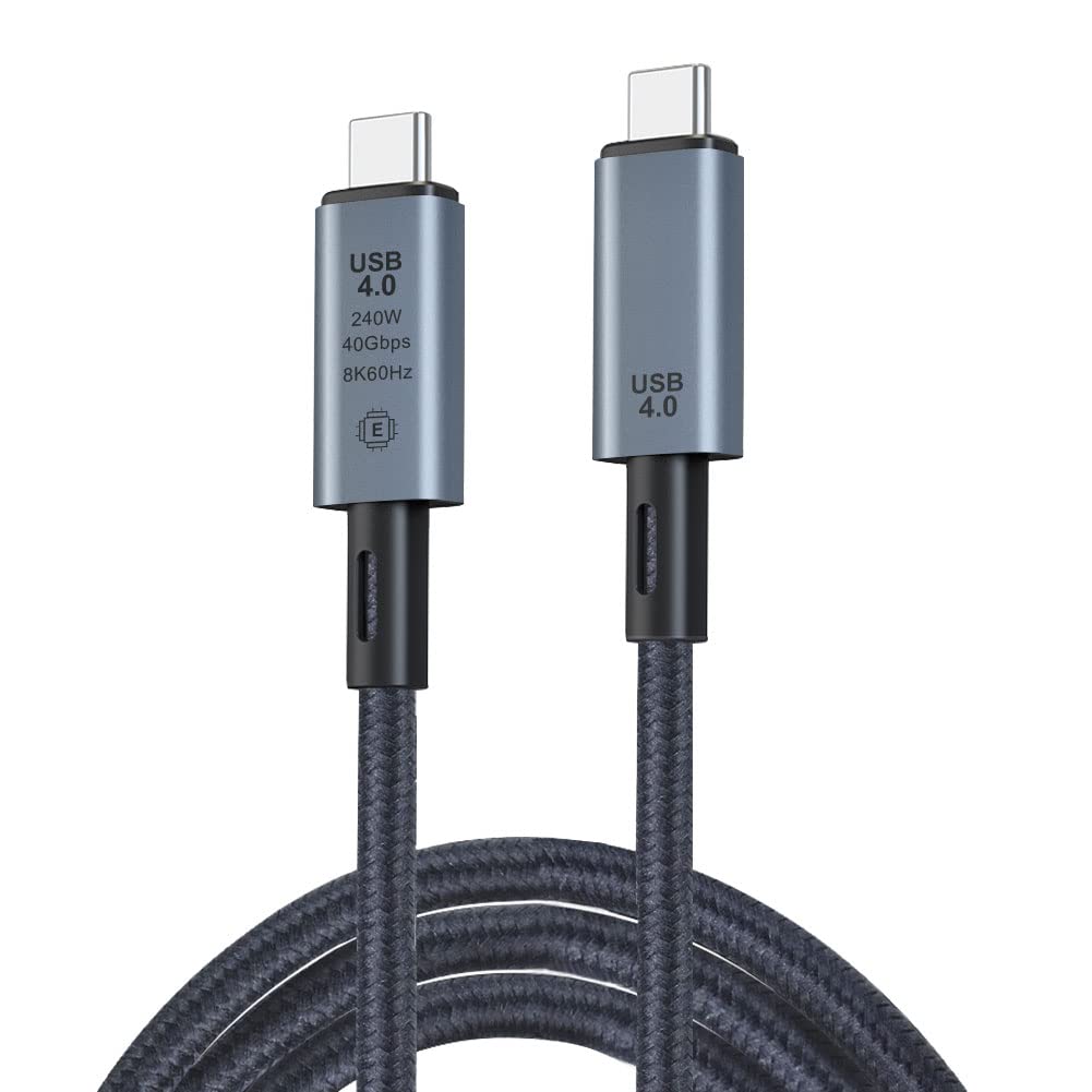 Besince USB4.0 ケーブル USB4 Type-C to Type-C Cable 映像出力 8K@60Hz 40Gbps PD 240W 48V/5A パソコン PC タブレット スマートフォン 高速データ転送 高速充電 1m (ブラック)