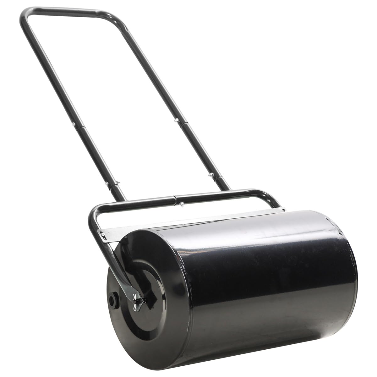 20 inch Lawn Grass Roller, 10 Gallons/38 L Water and Sand Filled Garden Drum Roller, Heavy Duty Push/Tow Steel Sod Roller with U Handle Tow Behind Water Filled for Park, Garden, Yard, Ball Field