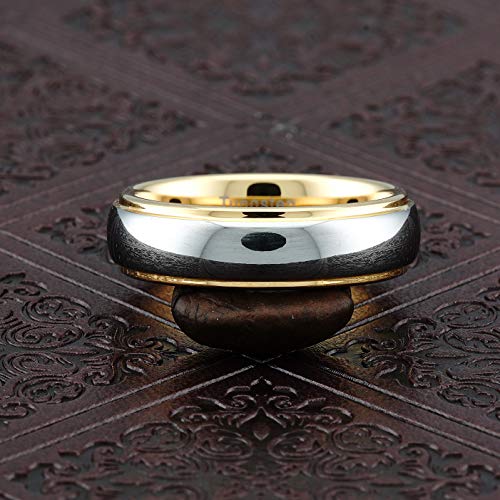 100S JEWELRY Engraved Personalized 6mm Tungsten Rings For Men Women Wedding Band Two Tones Gold Silver Engagement Size 5-134
