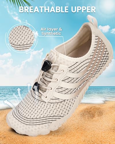 Image of Water Shoes for Women Men Quick-Dry Barefoot Shoes Breathable Aqua Socks for Swim Beach River Pool Lake Hiking Surfing Kayaking