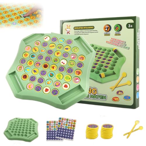 Flip Chess Fun Memory Game for Kids and Adults - Educational Matching Board Toy with 52 Animal Fruit Cards, Interactive Family Entertainment, A Smart Large Travel Chessboard(Fruit)