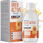Dren Active Forte Integratore Alimentare Liquido Concentrato con Orthosiphon, Betulla, Tarassaco, Ribes Nero, Cardo Mariano e Ananas, 500 ml Gusto Arancia Made in Italy