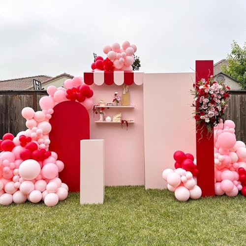 Image of Pastel Pink Balloons, 113Pcs Baby Light Pink Balloons Different Sizes, 18 /12 /10 /5 Inch Macaron Pastel Pink Balloon Garland Pink Latex Balloons for Birthday Baby Shower Gender Reveal Party Decorations