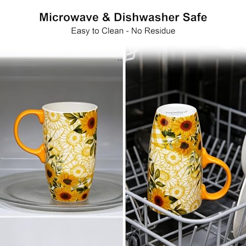 Taza de cerámica para viaje 17oz con tapa y mango miniatura 4