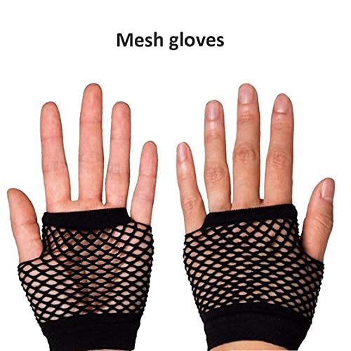 Visnet handschoenen, Creative Short Visnet vingerloze handschoenen Elastisch net Kostuum accessoires voor vrouwen… - Image 3